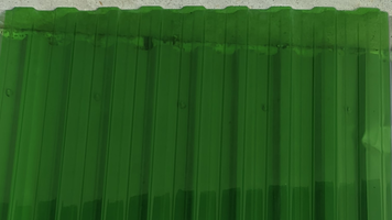 Профлист пластиковый С10, зелёный прозрачный