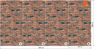 Мраморные обои Кирпичная стена 142х284 см