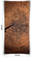 Мраморные обои Спил дерева 142х284 см