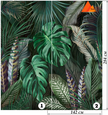 Мраморные обои Тропические листья 142х284 см