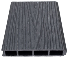 Доска для грядок ДПК Wood 150х25 3D шип-паз высота 15см, графит
